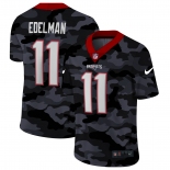 Men New Nike New England Patriots #11 Edelman 2020 Nike Camo Salute to Service Limited Jersey