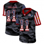 Men New Nike New England Patriots #11 Edelman 2020 Nike USA Camo Salute to Service Limited Jersey