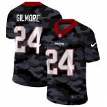 Men New Nike New England Patriots #24 Gilmore 2020 Nike Camo Salute to Service Limited Jersey