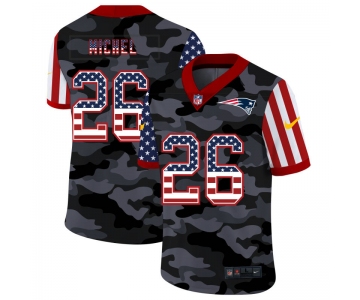 Men New Nike New England Patriots #26 Michel 2020 Nike USA Camo Salute to Service Limited Jersey