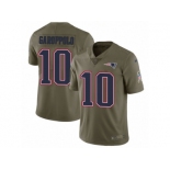 Men Nike New England Patriots #10 Jimmy Garoppolo Limited Olive 2017 Salute to Service NFL Jersey