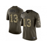 Men Nike New England Patriots #13 Phillip Dorsett Limited Green Salute to Service NFL Jersey