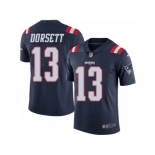 Men Nike New England Patriots #13 Phillip Dorsett Limited Navy Blue Rush Vapor Untouchable NFL Jersey