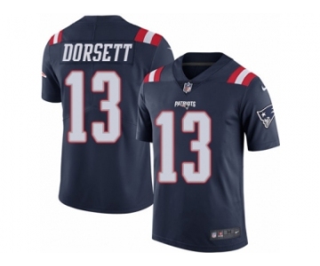 Men Nike New England Patriots #13 Phillip Dorsett Limited Navy Blue Rush Vapor Untouchable NFL Jersey