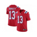 Men Nike New England Patriots #13 Phillip Dorsett Red Alternate Vapor Untouchable Limited Player NFL Jersey