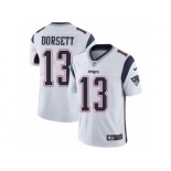 Men Nike New England Patriots #13 Phillip Dorsett White Vapor Untouchable Limited Player NFL Jersey