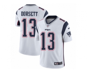 Men Nike New England Patriots #13 Phillip Dorsett White Vapor Untouchable Limited Player NFL Jersey