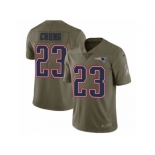 Men Nike New England Patriots #23 Patrick Chung Limited Olive 2017 Salute to Service NFL Jersey