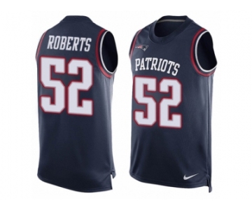 Men Nike New England Patriots #52 Elandon Roberts Limited Navy Blue Player Name & Number Tank Top NFL Jersey