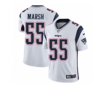 Men Nike New England Patriots #55 Cassius Marsh White Vapor Untouchable Limited Player NFL Jersey