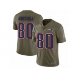 Men Nike New England Patriots #80 Danny Amendola Limited Olive 2017 Salute to Service NFL Jersey