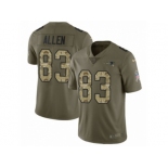 Men Nike New England Patriots #83 Dwayne Allen Limited Olive Camo 2017 Salute to Service NFL Jersey