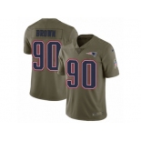 Men Nike New England Patriots #90 Malcom Brown Limited Olive 2017 Salute to Service NFL Jersey