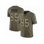 Men Nike New England Patriots #95 Derek Rivers Limited Olive Camo 2017 Salute to Service NFL Jersey