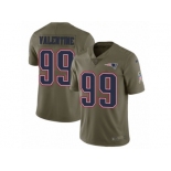 Men Nike New England Patriots #99 Vincent Valentine Limited Olive 2017 Salute to Service NFL Jersey