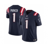 Men's New England Patriots #1 DeVante Parker Navy 2023 F.U.S.E. Vapor Limited Football Stitched Jersey