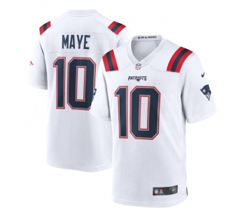 Mens New England Patriots #10 Drake Maye Nike White Vapor Untouchable Limited Jersey