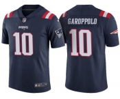 Men's New England Patriots #10 Jimmy Garoppolo Navy Color Rush Limited Jersey