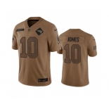 Men's New England Patriots #10 Mac Jones 2023 Brown Salute To Service Limited Football Stitched Jersey