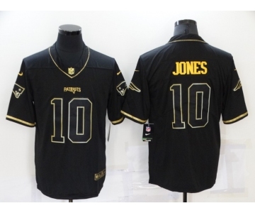 Men's New England Patriots #10 Mac Jones Black Gold 2020 Salute To Service Stitched NFL Nike Limited Jersey