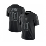 Men's New England Patriots #10 Mac Jones Black Reflective Limited Stitched Football Jersey