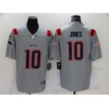 Men's New England Patriots #10 Mac Jones Grey 2021 Inverted Legend Stitched NFL Nike Limited Jersey