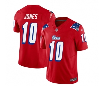 Men's New England Patriots #10 Mac Jones Red 2023 F.U.S.E. Vapor Limited Football Stitched Jersey