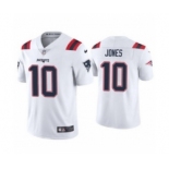 Men's New England Patriots  #10 Mac Jones White 2021 Vapor Limited Football Jersey