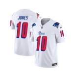 Men's New England Patriots #10 Mac Jones White 2023 F.U.S.E. Vapor Limited Football Stitched Jersey