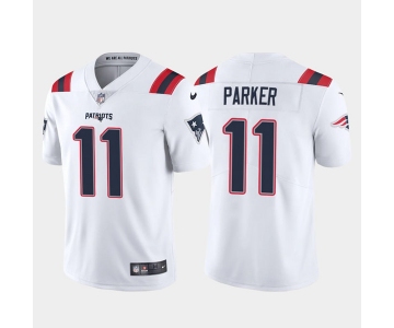 Men's New England Patriots #11 DeVante Parker White Vapor Untouchable Limited Stitched Jersey