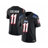 Men's New England Patriots #11 Julian Edelman Black 2023 F.U.S.E. Vapor Limited Football Stitched Jersey