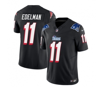 Men's New England Patriots #11 Julian Edelman Black 2023 F.U.S.E. Vapor Limited Football Stitched Jersey