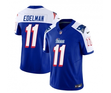 Men's New England Patriots #11 Julian Edelman Blue White 2023 F.U.S.E. Vapor Limited Football Stitched Jersey