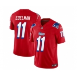 Men's New England Patriots #11 Julian Edelman Red 2023 F.U.S.E. Vapor Limited Football Stitched Jersey