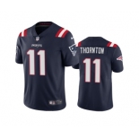 Men's New England Patriots #11 Tyquan Thornton Navy Vapor Untouchable Limited Stitched Jersey