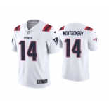 Men's New England Patriots #14 Ty Montgomery White Vapor Untouchable Limited Stitched Jersey