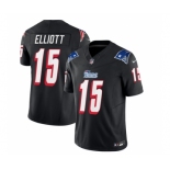 Men's New England Patriots #15 Ezekiel Elliott Black 2023 F.U.S.E. Vapor Limited Football Stitched Jersey