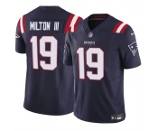 Men's New England Patriots #19 Joe Milton III Navy 2024 F.U.S.E. Vapor Limited Football Stitched Jersey