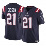 Men's New England Patriots #21 Antonio Gibson Navy 2023 F.U.S.E. Vapor Limited Football Stitched Jersey