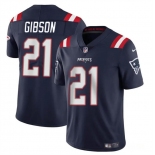 Men's New England Patriots #21 Antonio Gibsonz Navy Vapor Limited Football Stitched Jersey