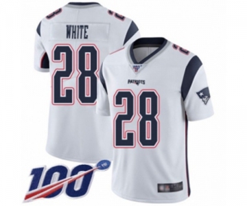 Men's New England Patriots #28 James White Vapor Untouchable Limited Player 100th Season Football Jersey