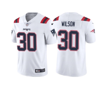 Men's New England Patriots #30 Mack Wilson White Vapor Untouchable Limited Stitched Jersey