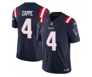 Men's New England Patriots #4 Bailey Zappe Navy 2023 F.U.S.E. Vapor Limited Football Stitched Jersey