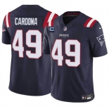 Men's New England Patriots #49 Joe Cardona Navy F.U.S.E. With 1-Star C Patch Vapor Limited Stitched Football Jersey