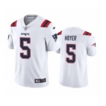 Men's New England Patriots #5 Brian Hoyer 2021 White Vapor Untouchable Limited Stitched Football Jersey