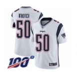 Men's New England Patriots #50 Chase Winovich White Vapor Untouchable Limited Player 100th Season Football Jersey