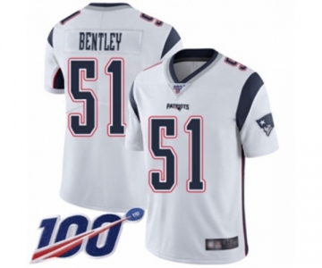 Men's New England Patriots #51 Ja'Whaun Bentley White Vapor Untouchable Limited Player 100th Season Football Jersey