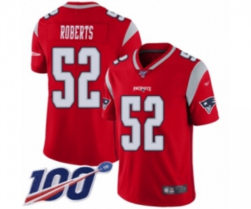 Men's New England Patriots #52 Elandon Roberts Limited Red Inverted Legend 100th Season Football Jersey