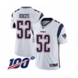 Men's New England Patriots #52 Elandon Roberts White Vapor Untouchable Limited Player 100th Season Football Jersey