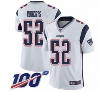 Men's New England Patriots #52 Elandon Roberts White Vapor Untouchable Limited Player 100th Season Football Jersey